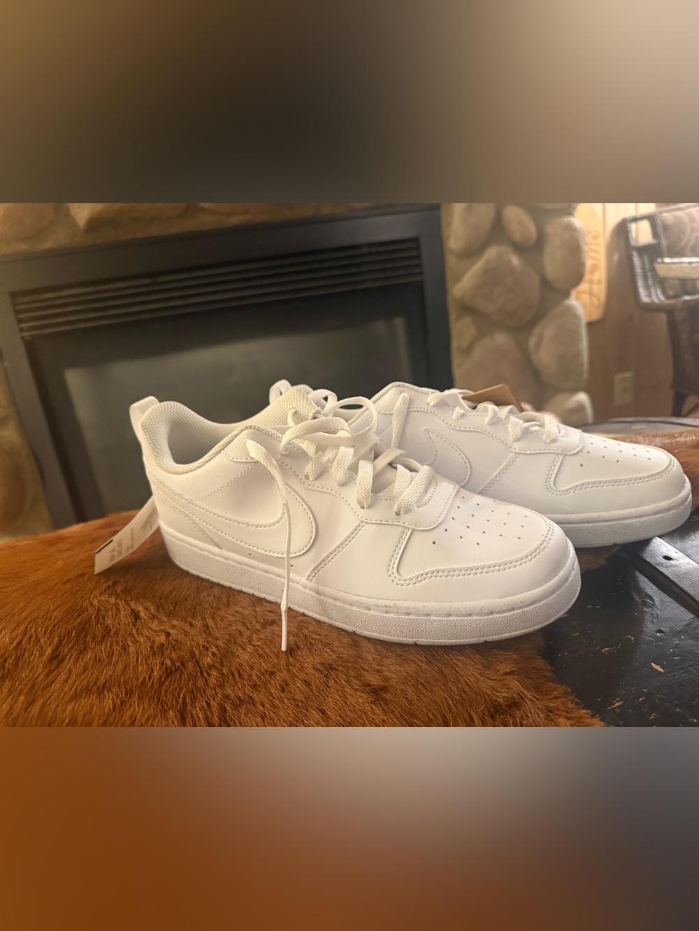 Nike Court Borough Low Recraft All White Sneakers – Size 7